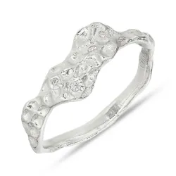 zirkon ring i silver