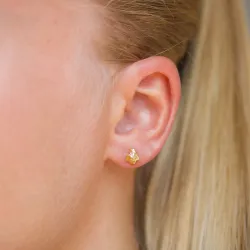 örhängen i förgyllt silver - Lumé Etched