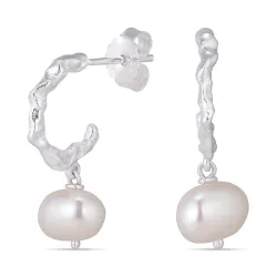 pärla halvcreol i silver - Lumé Etched