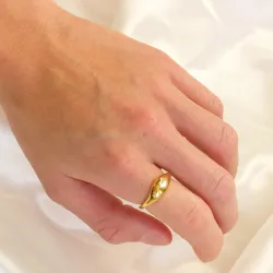 ring i förgyllt silver - Lumé Essence