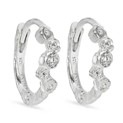 12 mm zirkon creol i silver - Bubbly Sparkle