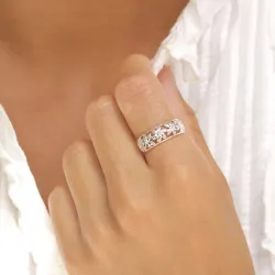 blommor ring i silver