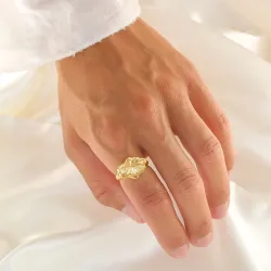 ring i förgyllt silver - Lumé Essence