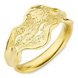 ring i förgyllt silver - Lumé Etched
