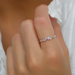 vit zirkon ring i silver - Bubbly Sparkle