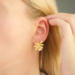 blommor örhängen i förgylld mässing - Eliné