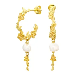 pärla halvcreol i förgylld mässing - Eliné