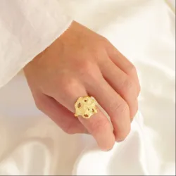 ring i förgylld mässing - Eliné