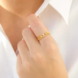 panzer ring i förgylld mässing - Eliné