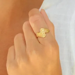 ring i förgylld mässing - Lumé Etched