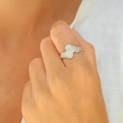 ring i försilvrad mässing - Lumé Etched