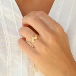 ring i förgylld mässing - Lumé Etched
