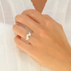 ring i försilvrad mässing - Lumé Etched
