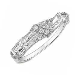 zirkon ring i försilvrad mässing - Lumé Etched