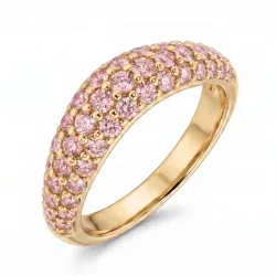 rosa ring i förgylld mässing