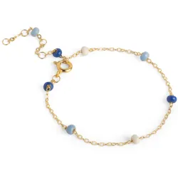 Enamel Lola Bold Marine armband i förgyllt silver blå emalj