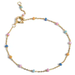Enamel Lola Lolly armband i förgyllt silver multifärgat emalj