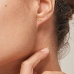 4 mm Enamel Rio Mini örhängestift i förgyllt silver