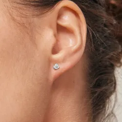 4 mm Enamel Rio Mini örhängestift i silver