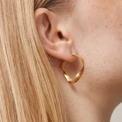 Enamel Scarlet Small  halvcreol i förgyllt silver