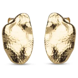 Enamel Maia Large örhängen i förgyllt silver