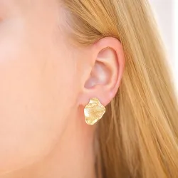 Enamel Maia Large örhängen i förgyllt silver