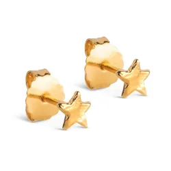Enamel Star Energy örhängestift i förgyllt silver