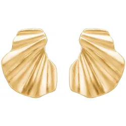 Enamel Wave örhängen i förgyllt silver