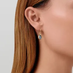 Julie Sandlau Leela örhängen i förgyllt silver blå kristal vit zirkon