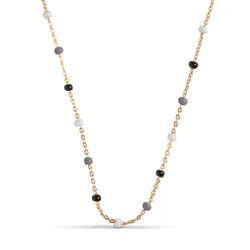 Enamel Lola Salt’n’Pepper halsband i förgyllt silver