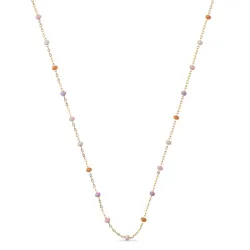 Enamel Lola Blush halsband i förgyllt silver ljuslila emalj