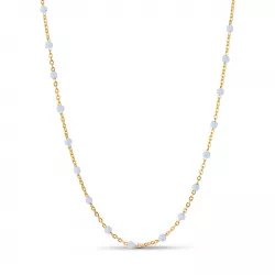 Enamel Lola Sky halsband i förgyllt silver ljusblå emalj