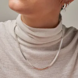 Enamel Carla halsband i silver