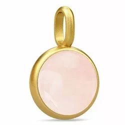 Julie Sandlau rosa hängen i förgyllt silver rosa kristal