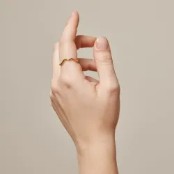 Enamel Sway Sway ring i förgyllt silver