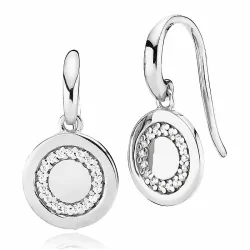 10 mm Izabel Camille runda örhängen i silver vit zirkon