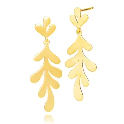 Izabel Camille Oaky blad örhängen i förgyllt silver