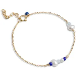 Enamel Sofia Marine armband i förgyllt silver