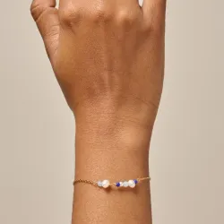 Enamel Sofia Marine armband i förgyllt silver