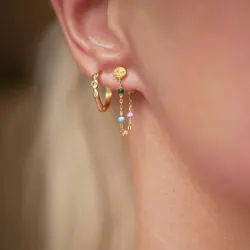 Enamel Lola Dreamy kedja örhängen i förgyllt silver multifärgat emalj
