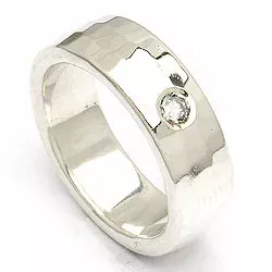 Kollektionsprov zirkon ring i silver