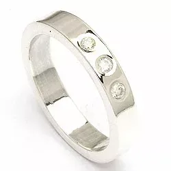 Kollektionsprov zirkon ring i silver