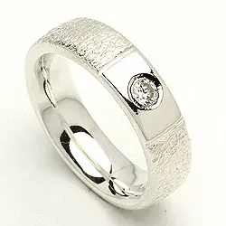 Kollektionsprov zirkon ring i silver
