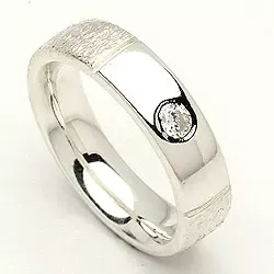 Kollektionsprov zirkon ring i silver