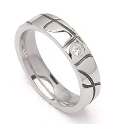 Kollektionsprov zirkon ring i silver