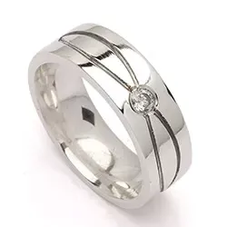 Kollektionsprov zirkon ring i silver