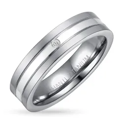 Kollektionsprov ring i titan och silver