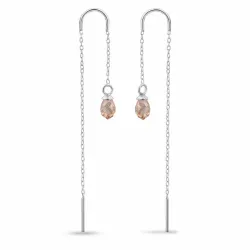 Kollektionsprov champangefärgat zirkon kedja örhängen i silver