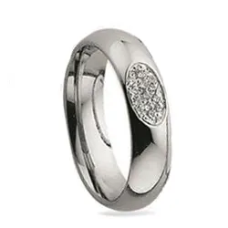 Kollektionsprov zirkon ring i rhodinerat silver