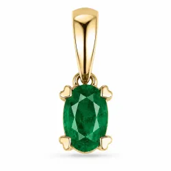 Kollektionsprov smaragd hängen i 14  carat guld 0,26 ct